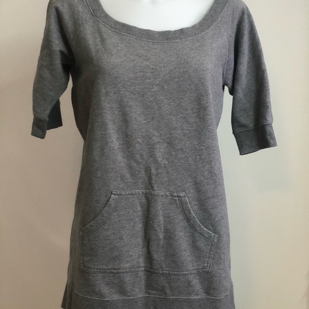 Norma Kamali Gray  Tunic Sweatshirt